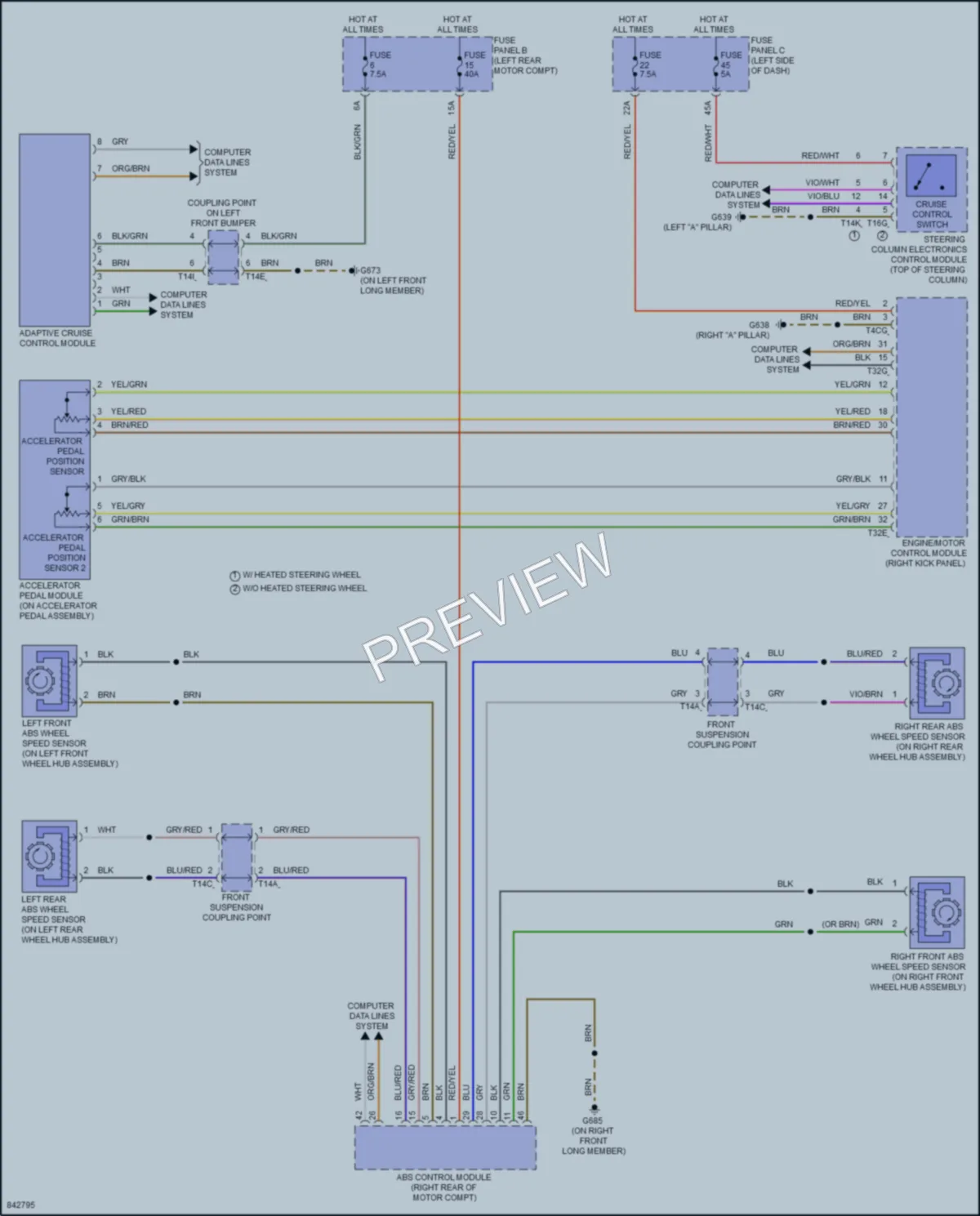 2023 Audi Q4etronSportback Cruise Control wiring diagram preview