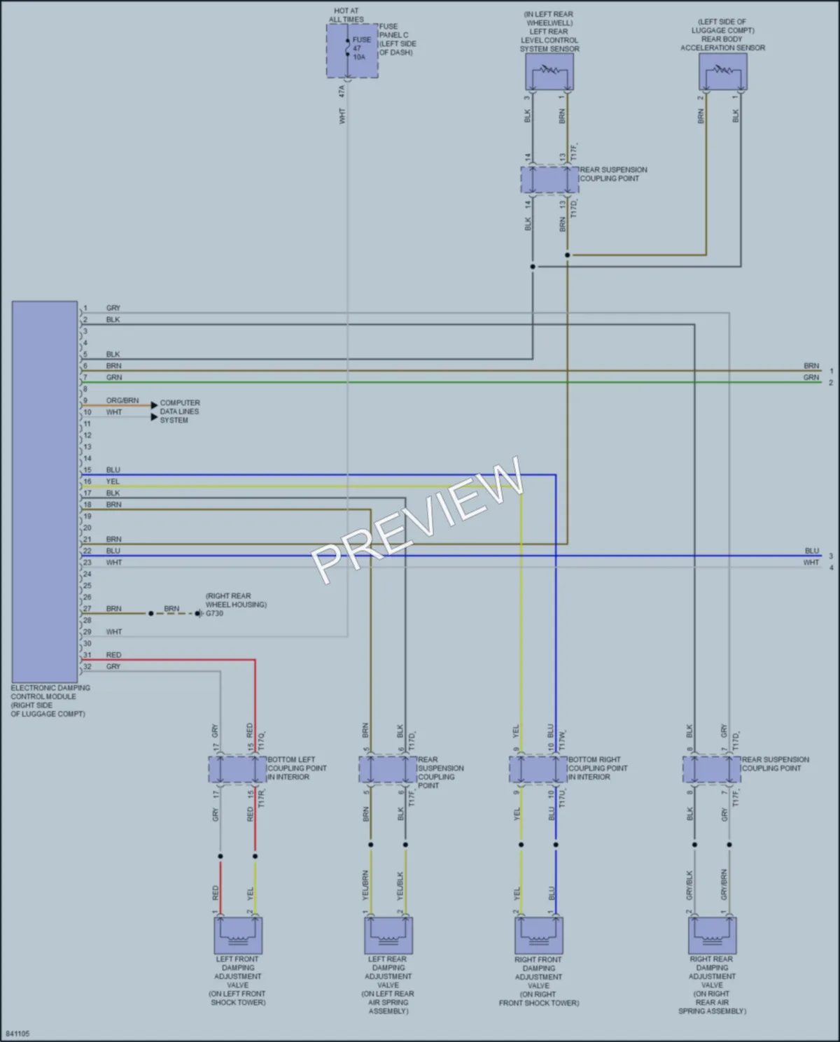 2023 Audi Q4etronSportback Electronic Suspension wiring diagram preview