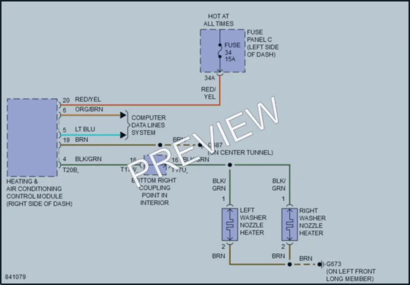 2023 Audi Q4etronSportback Wiper Washer wiring diagram preview