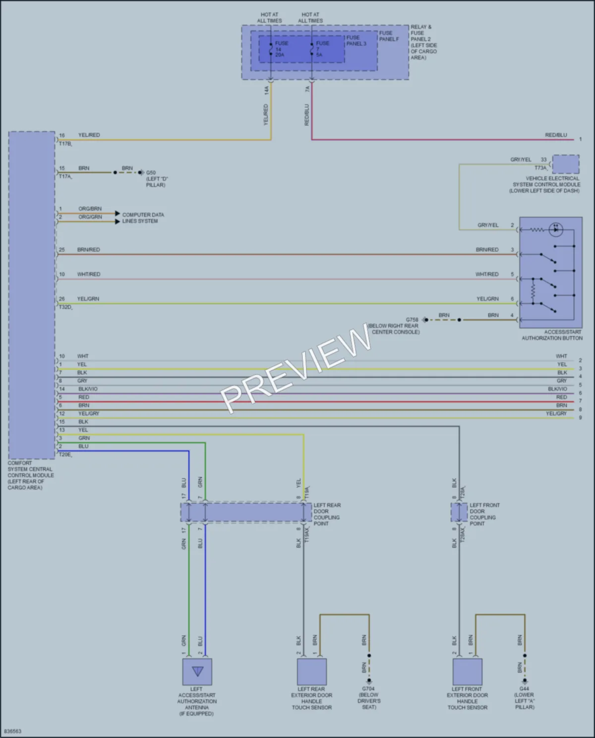 2023 Audi Q5 Anti Theft wiring diagram preview