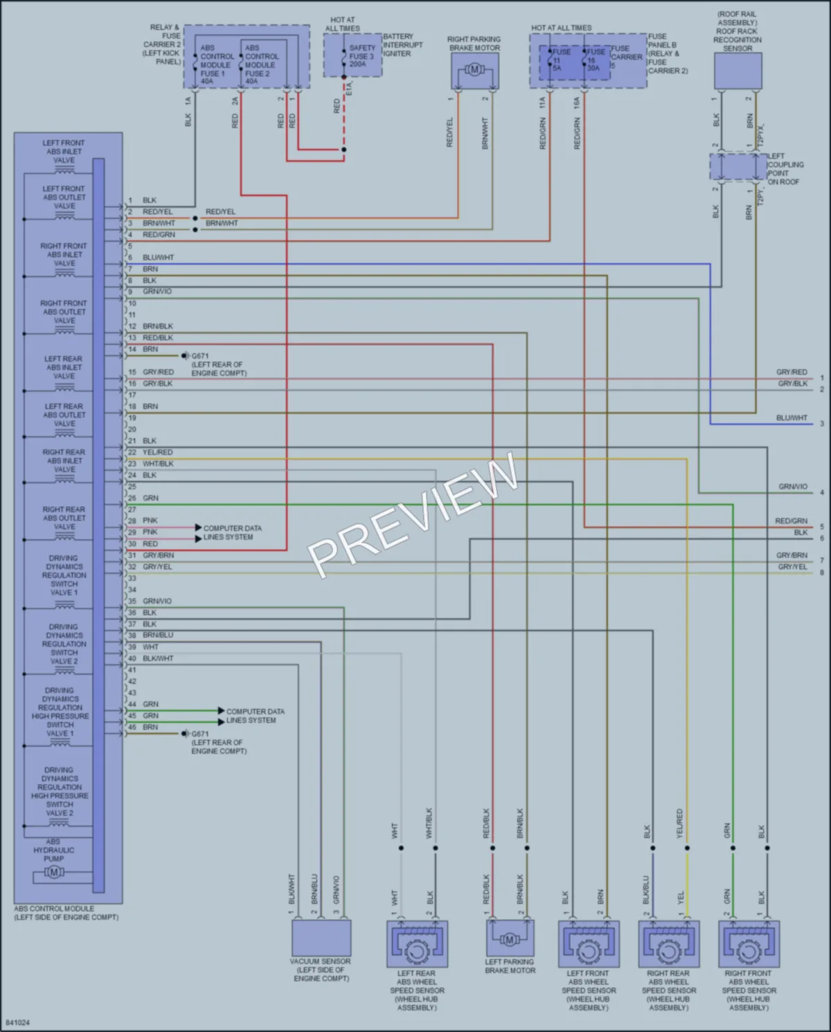 2023 Audi Q7 Anti Lock Brakes wiring diagram preview