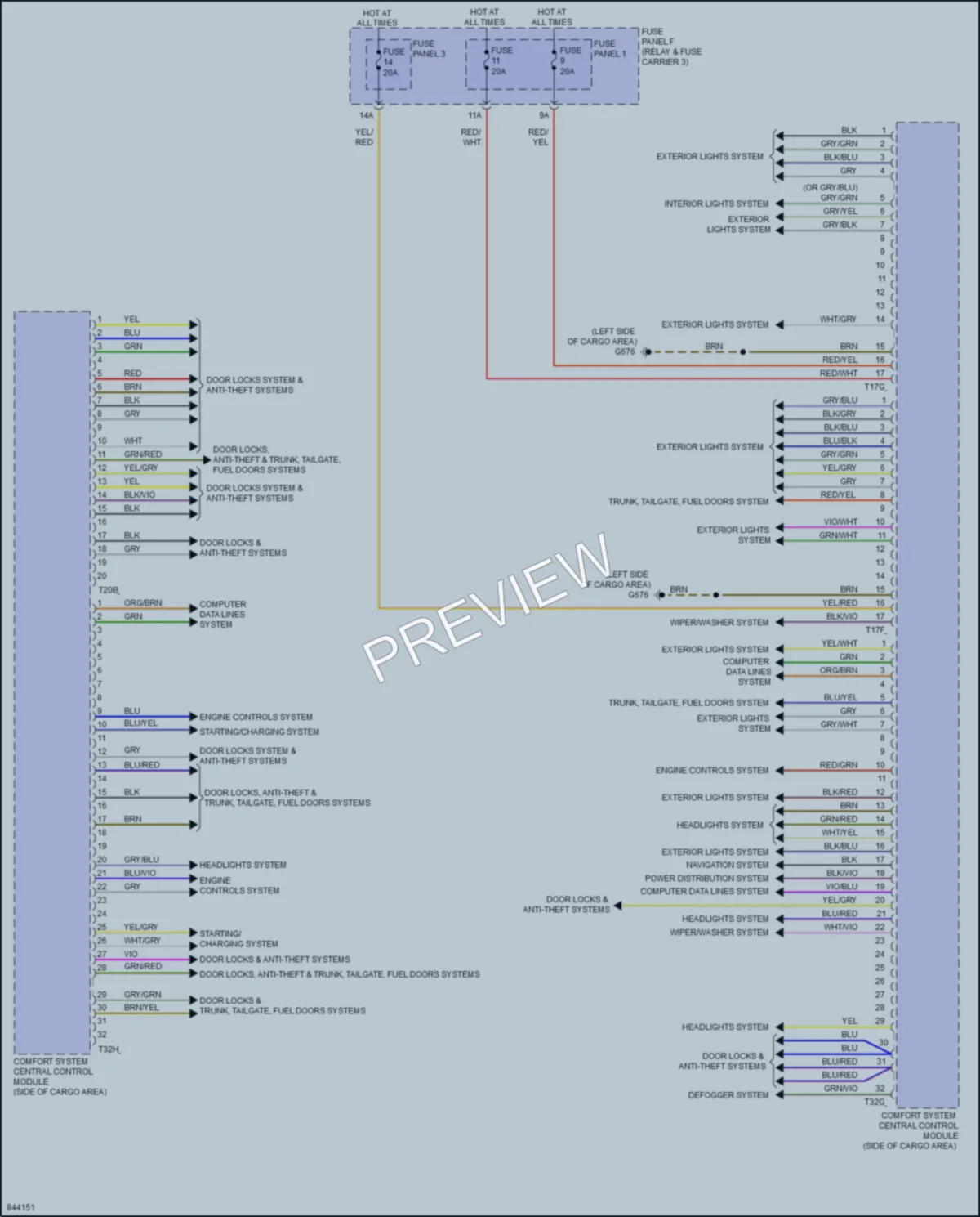 2023 Audi Q7 Body Control Modules wiring diagram preview