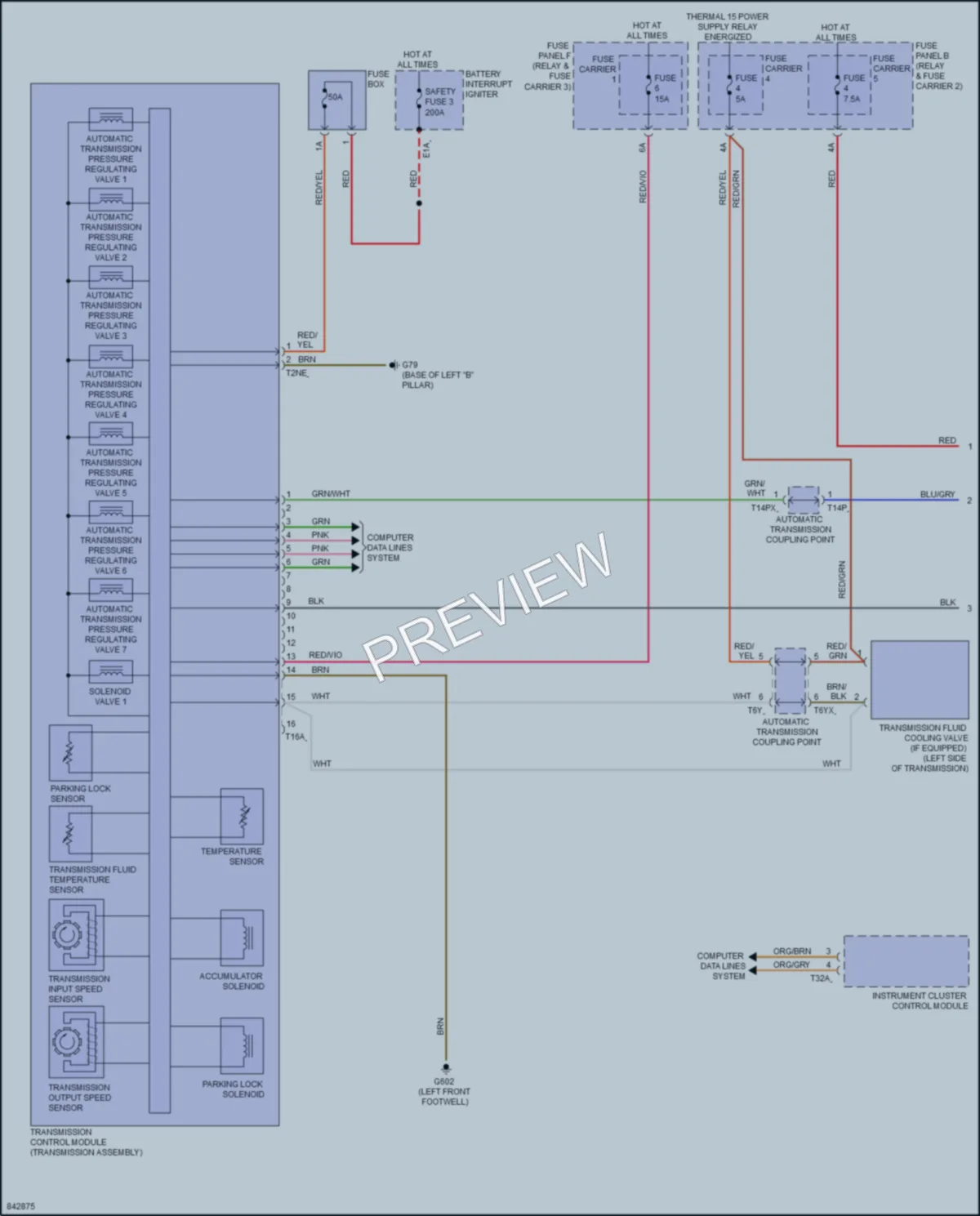 2023 Audi Q7 Transmission wiring diagram preview
