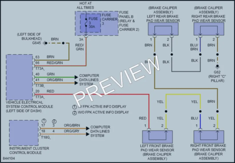 2023 Audi Q7 Warning Systems wiring diagram preview