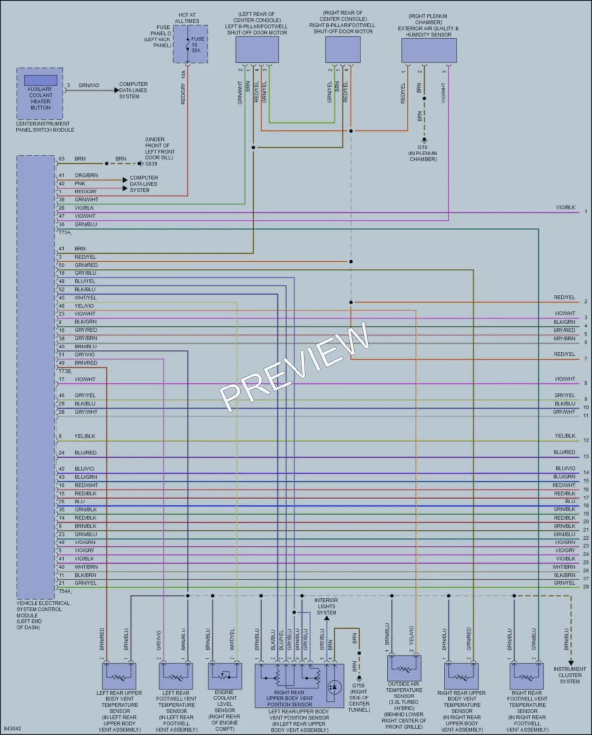 2023 Audi RS7 Air Conditioning wiring diagram preview