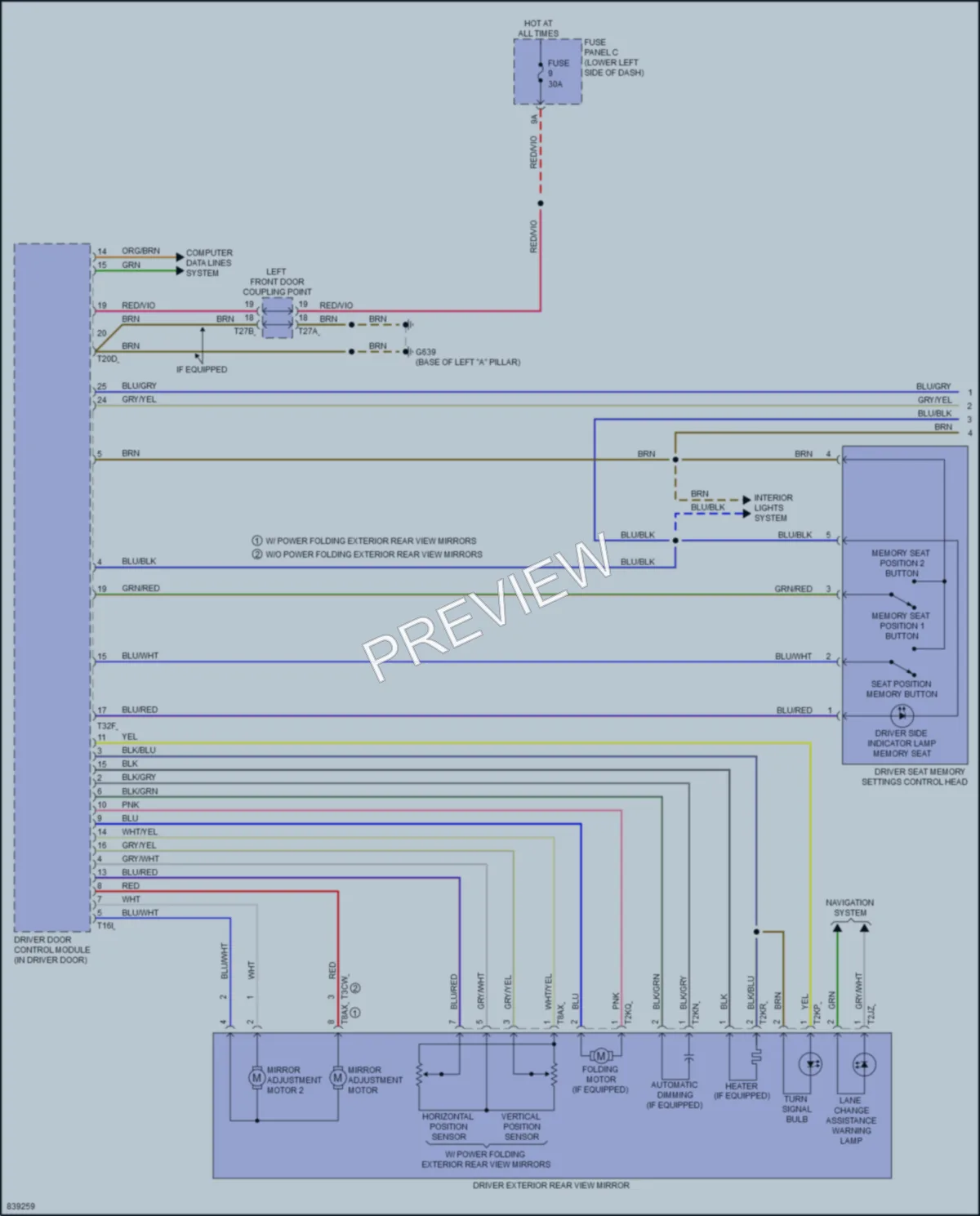 2023 Audi S3 Memory Systems wiring diagram preview