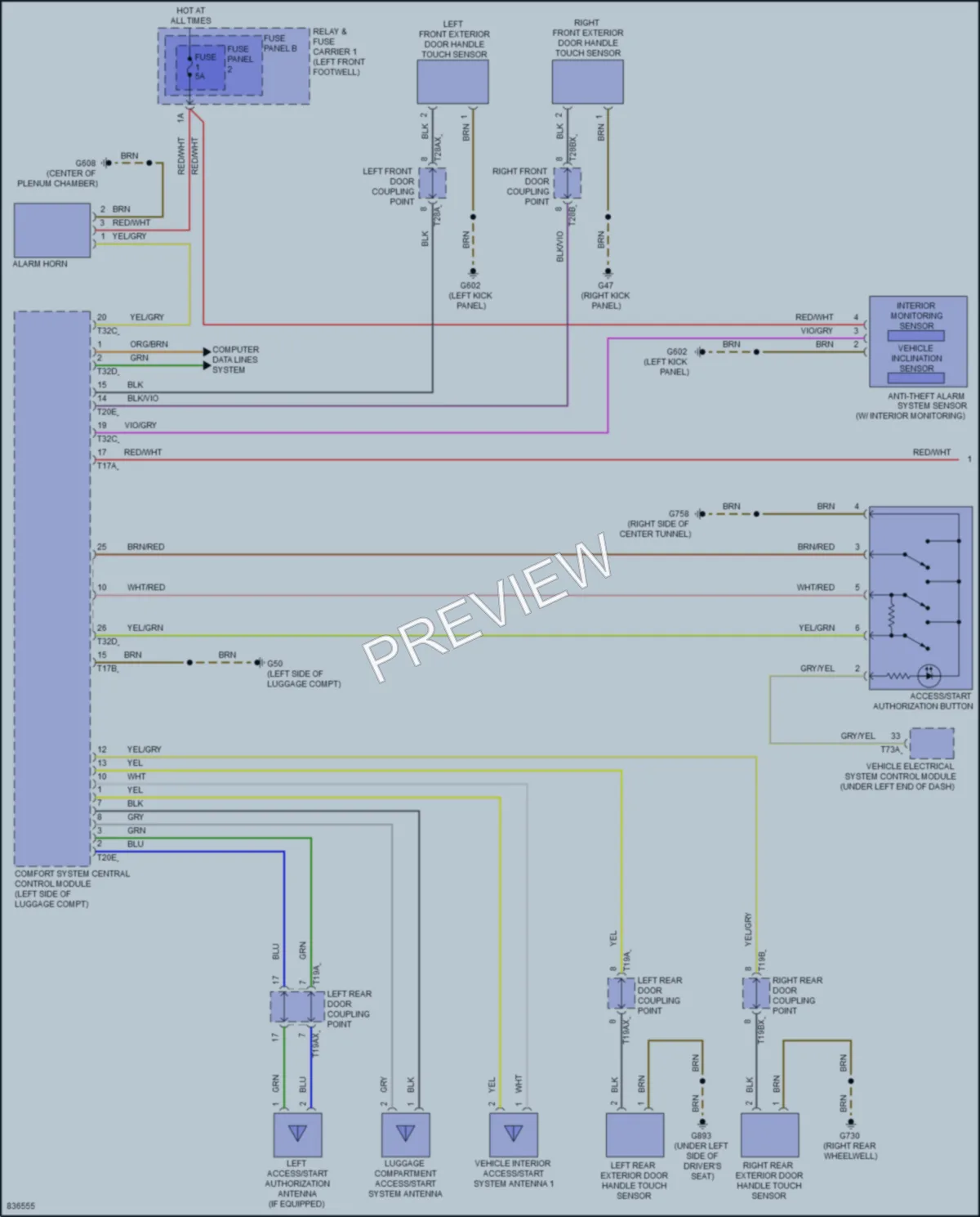2023 Audi S4 Anti Theft wiring diagram preview