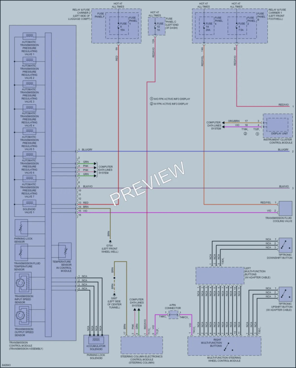 2023 Audi S4 Transmission wiring diagram preview