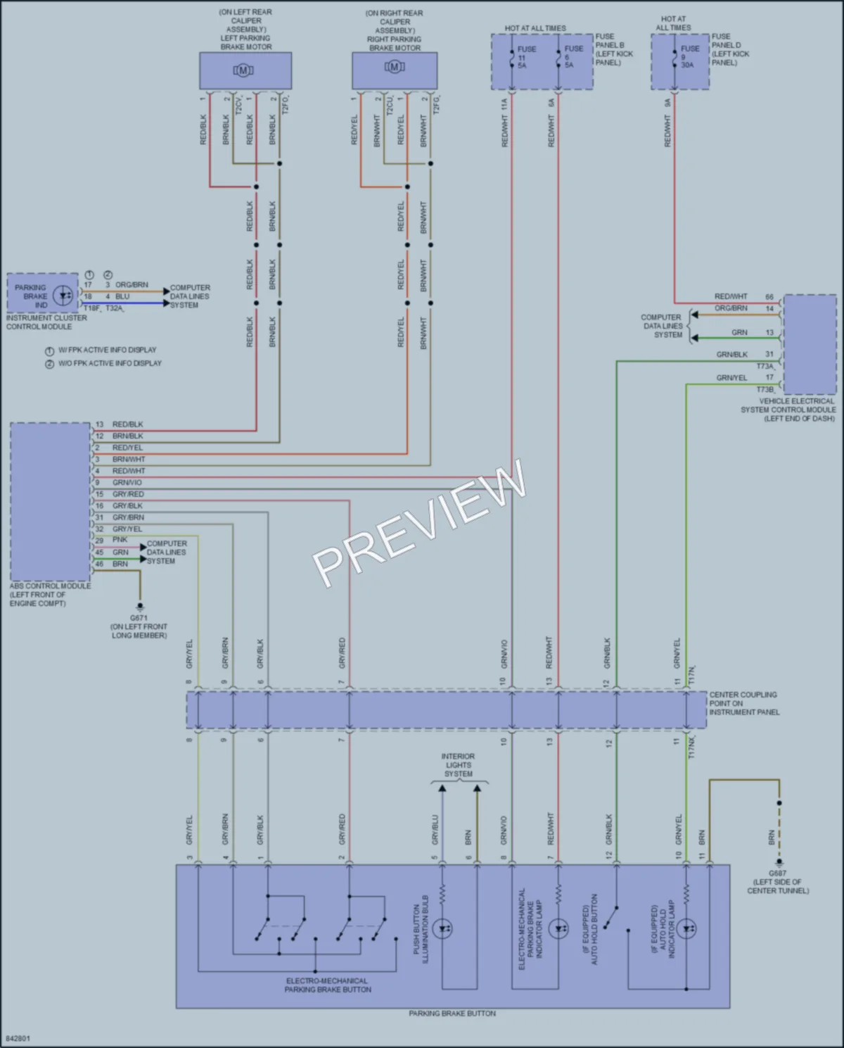 2023 Audi S6 Shift Interlock wiring diagram preview