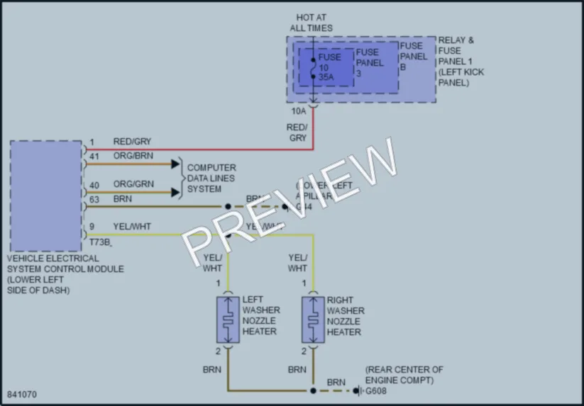 2023 Audi SQ5Sportback Wiper Washer wiring diagram preview