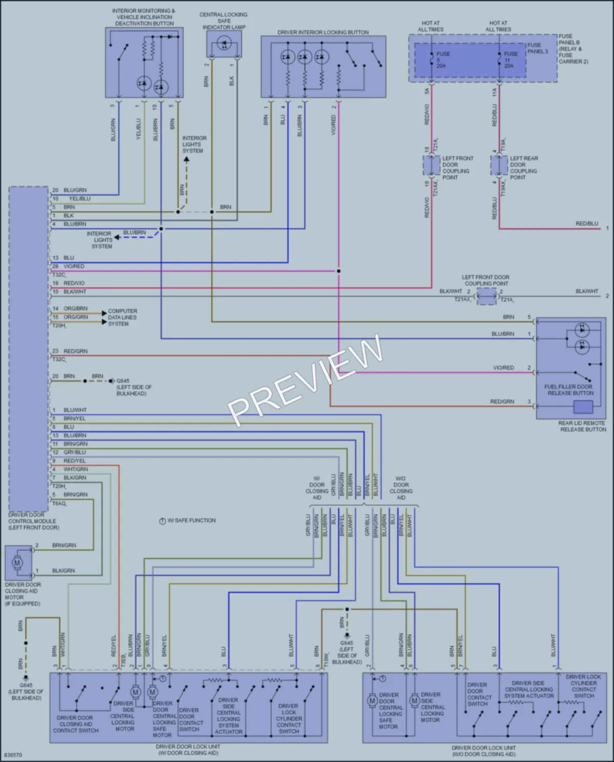 2023 Audi SQ7 Anti Theft wiring diagram preview