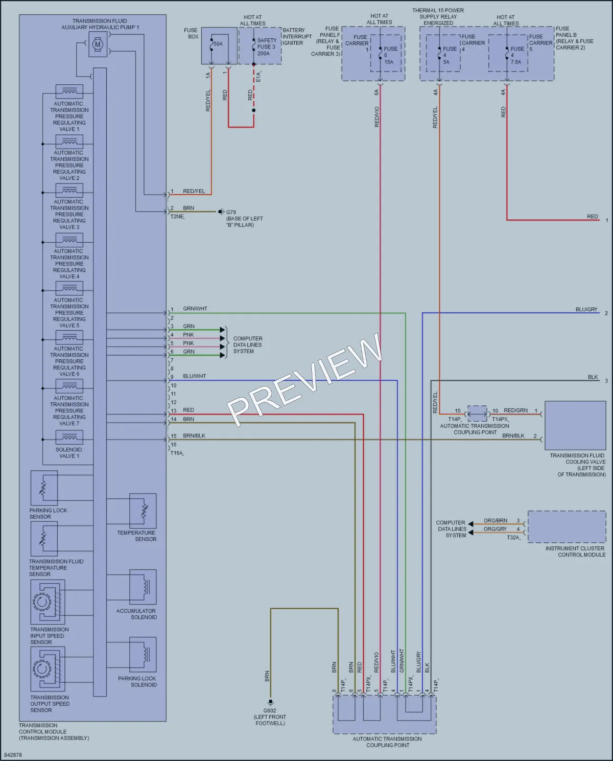 2023 Audi SQ7 Transmission wiring diagram preview