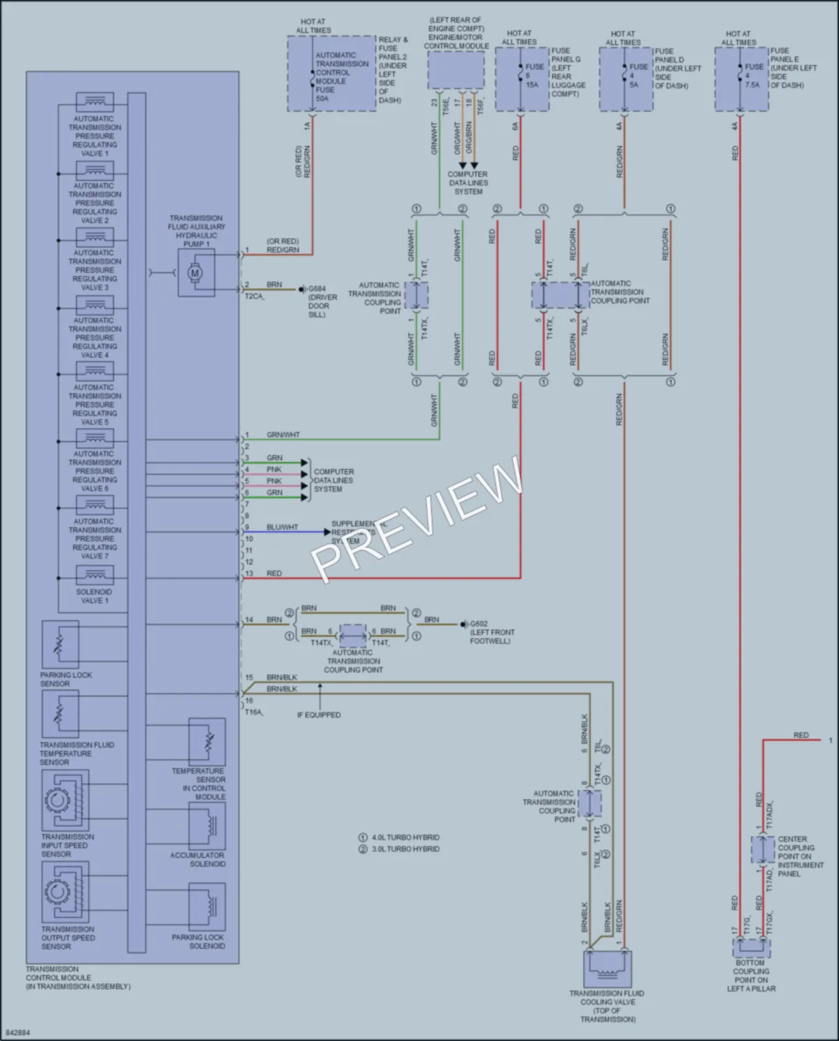 2023 Audi SQ8 Transmission wiring diagram preview