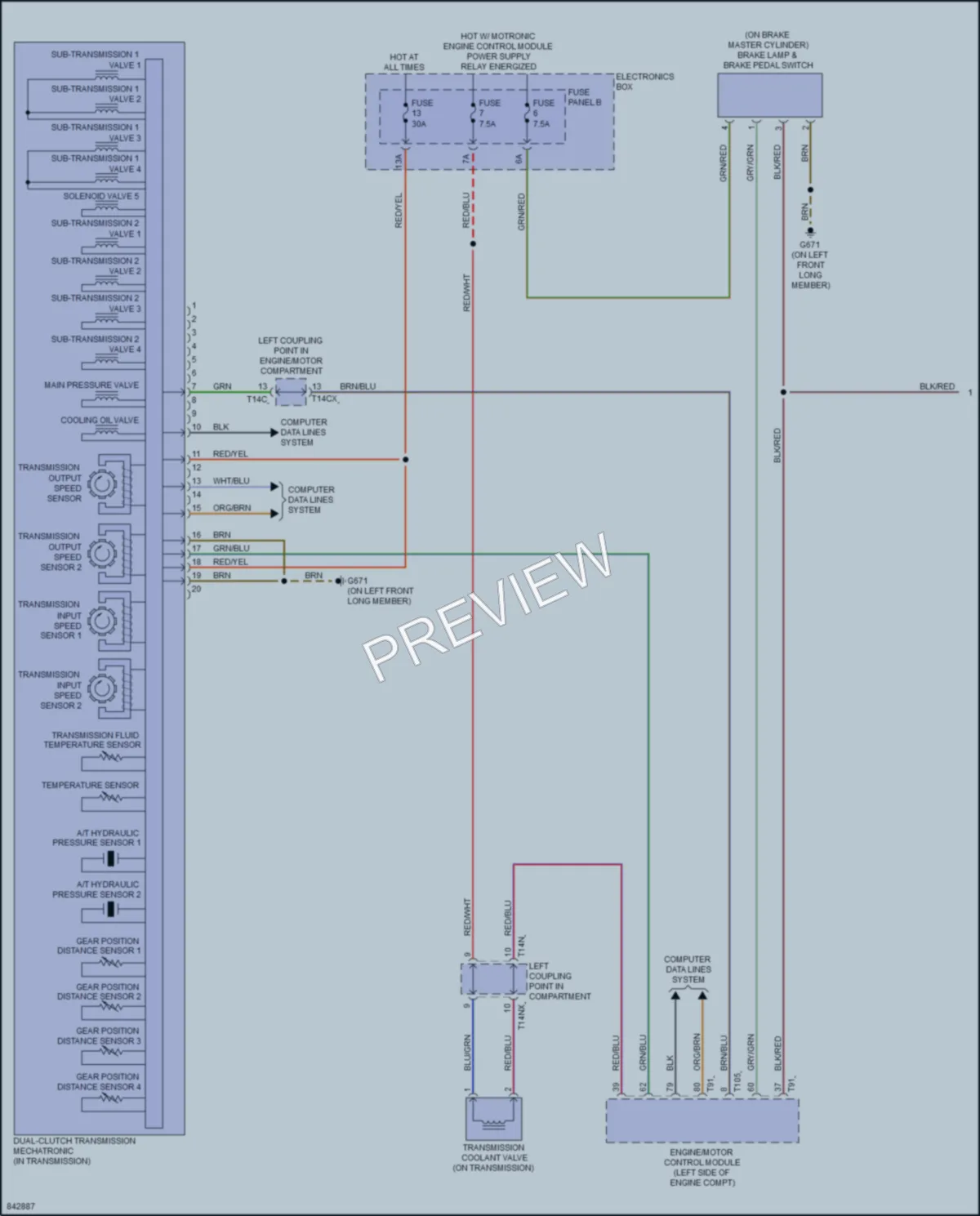 2023 Audi TT Transmission wiring diagram preview