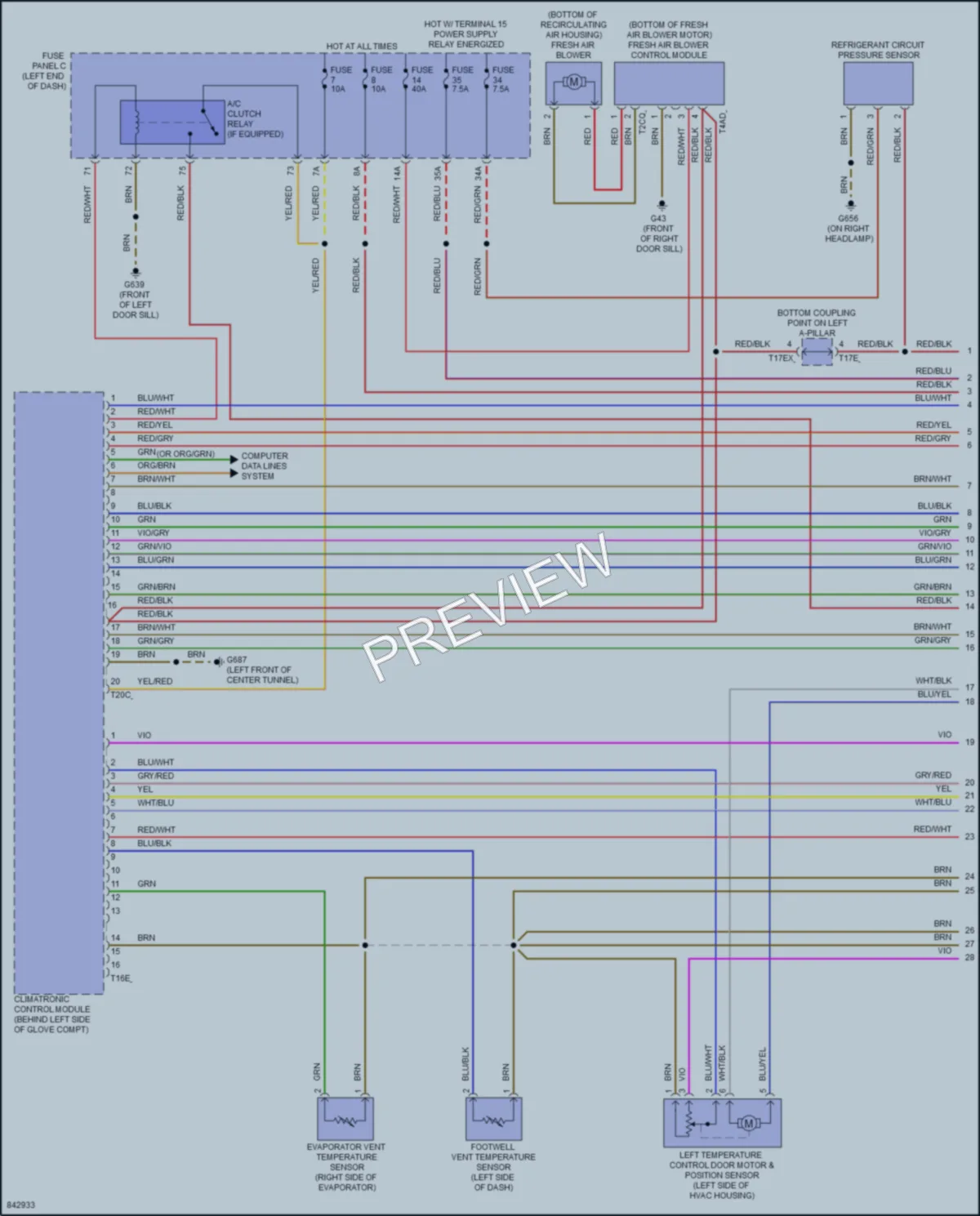 2023 Audi TTS Air Conditioning wiring diagram preview