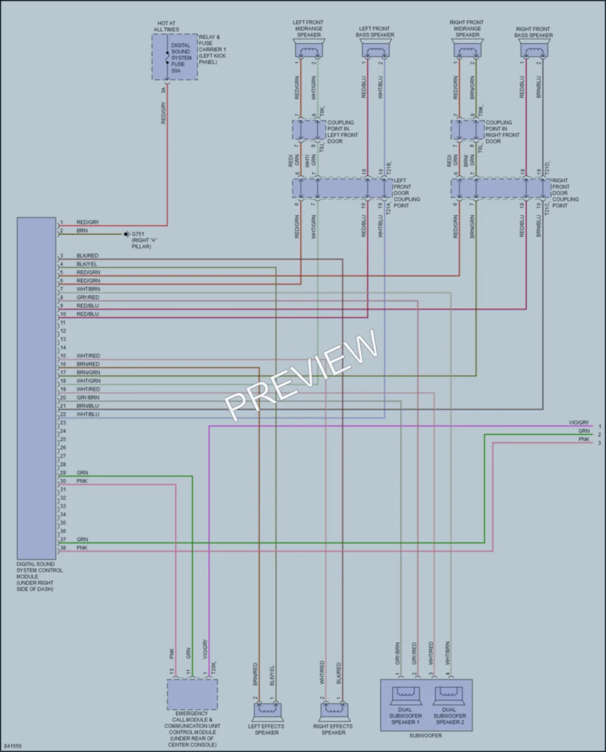 2023 Audi etronGT Radio wiring diagram preview
