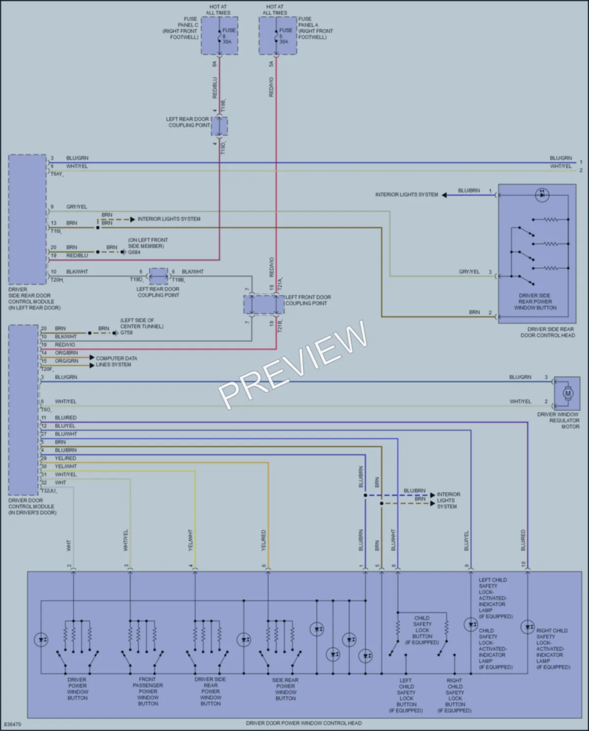 2023 Audi etronS Power Windows wiring diagram preview