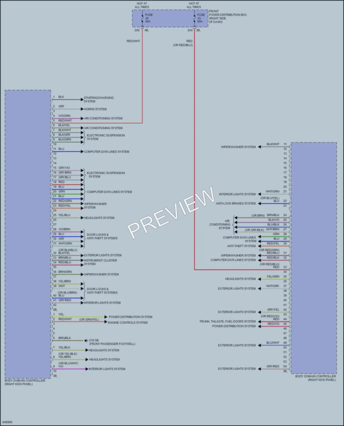 2023 BMW 228iGranCoupe Body Control Modules wiring diagram preview