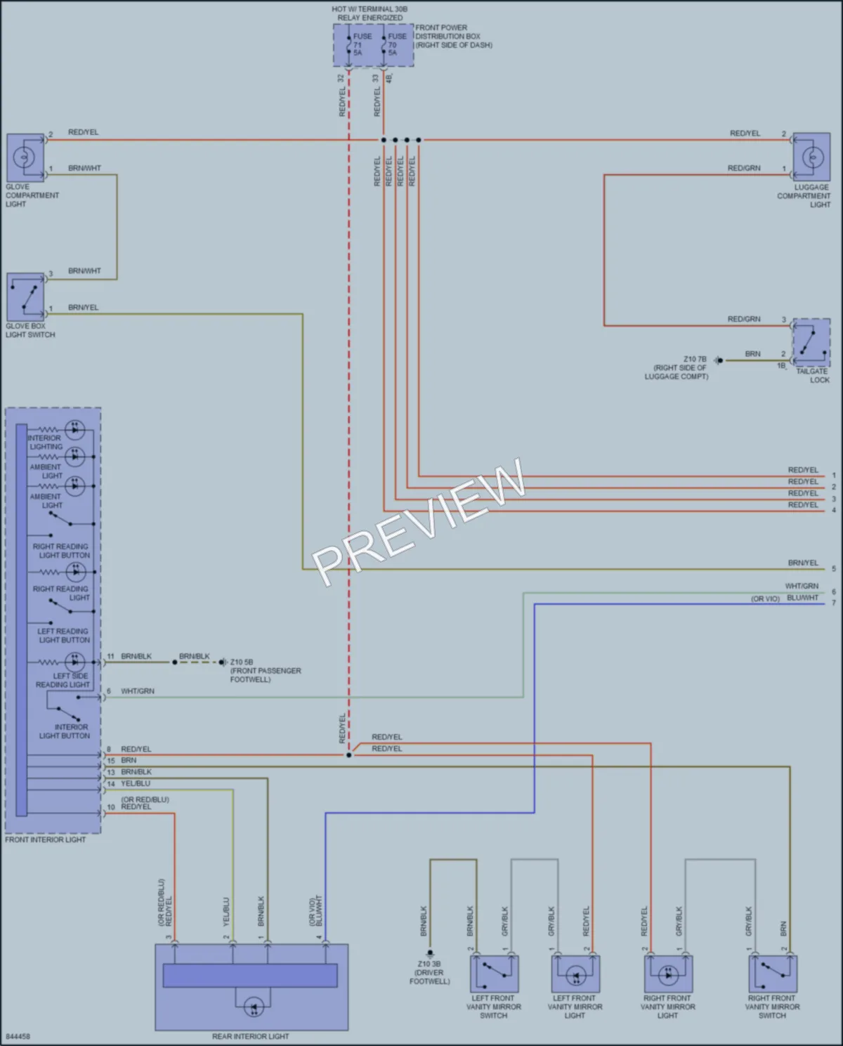 2023 BMW 228iGranCoupe Interior Lights wiring diagram preview