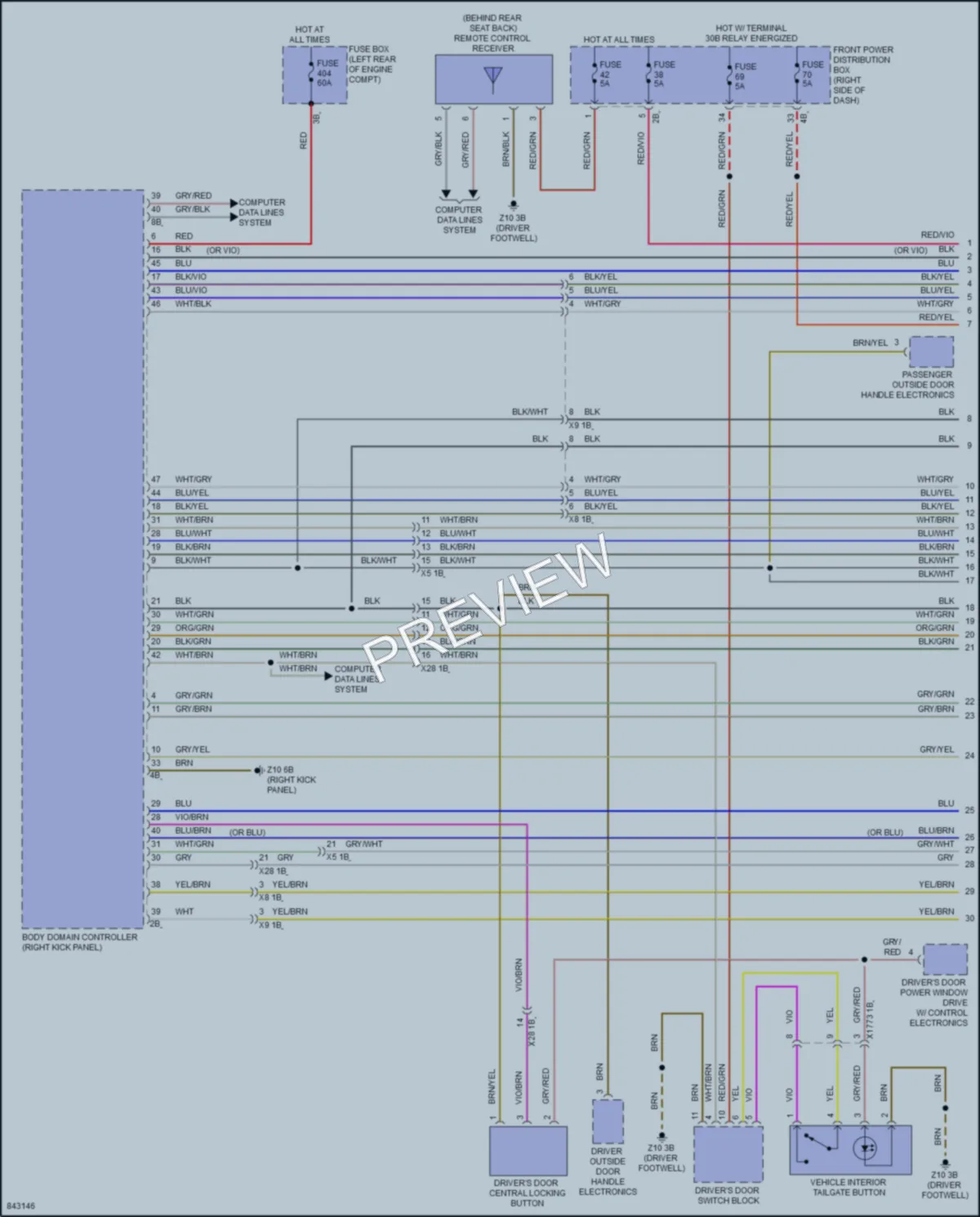 2023 BMW 228iGranCoupe Power Door Locks wiring diagram preview