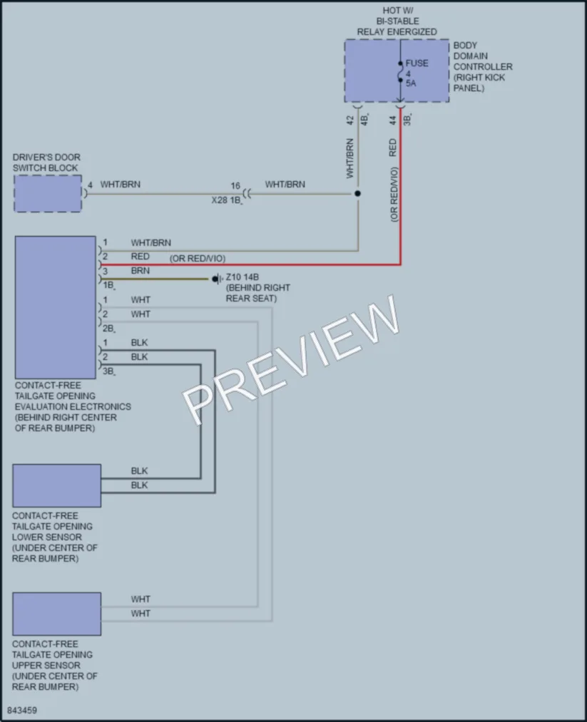 2023 BMW 228iGranCoupe Trunk Tailgate Fuel Door wiring diagram preview