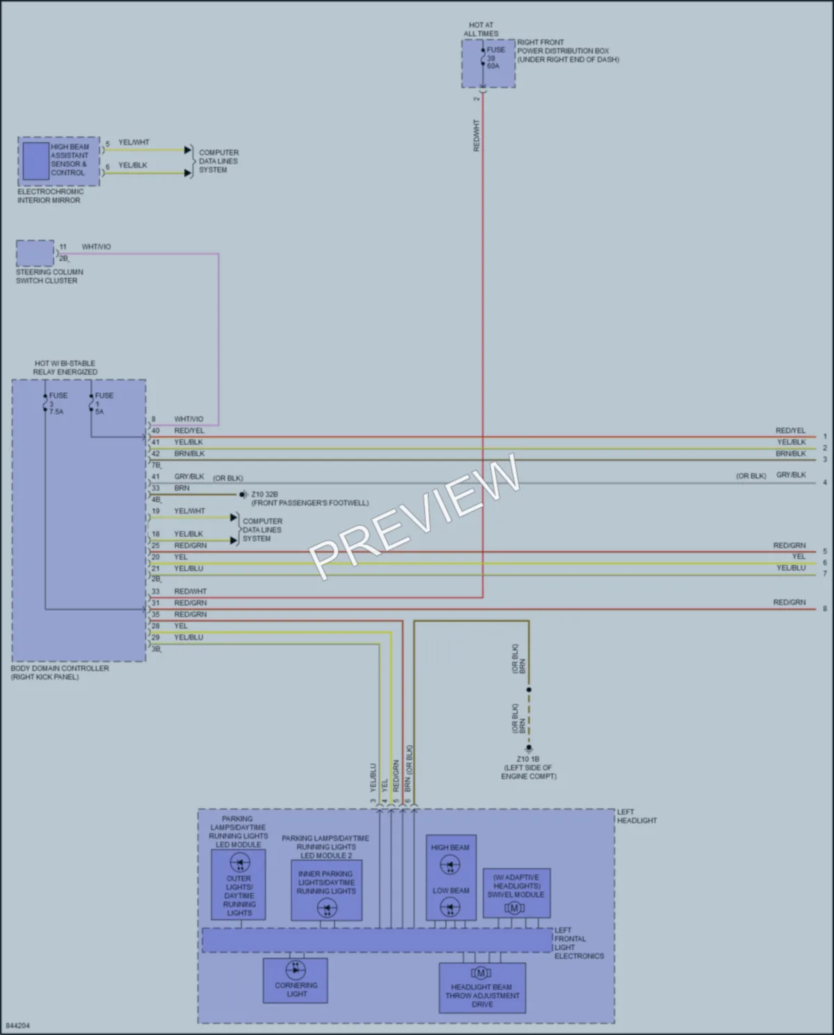 2023 BMW 230i Headlights wiring diagram preview