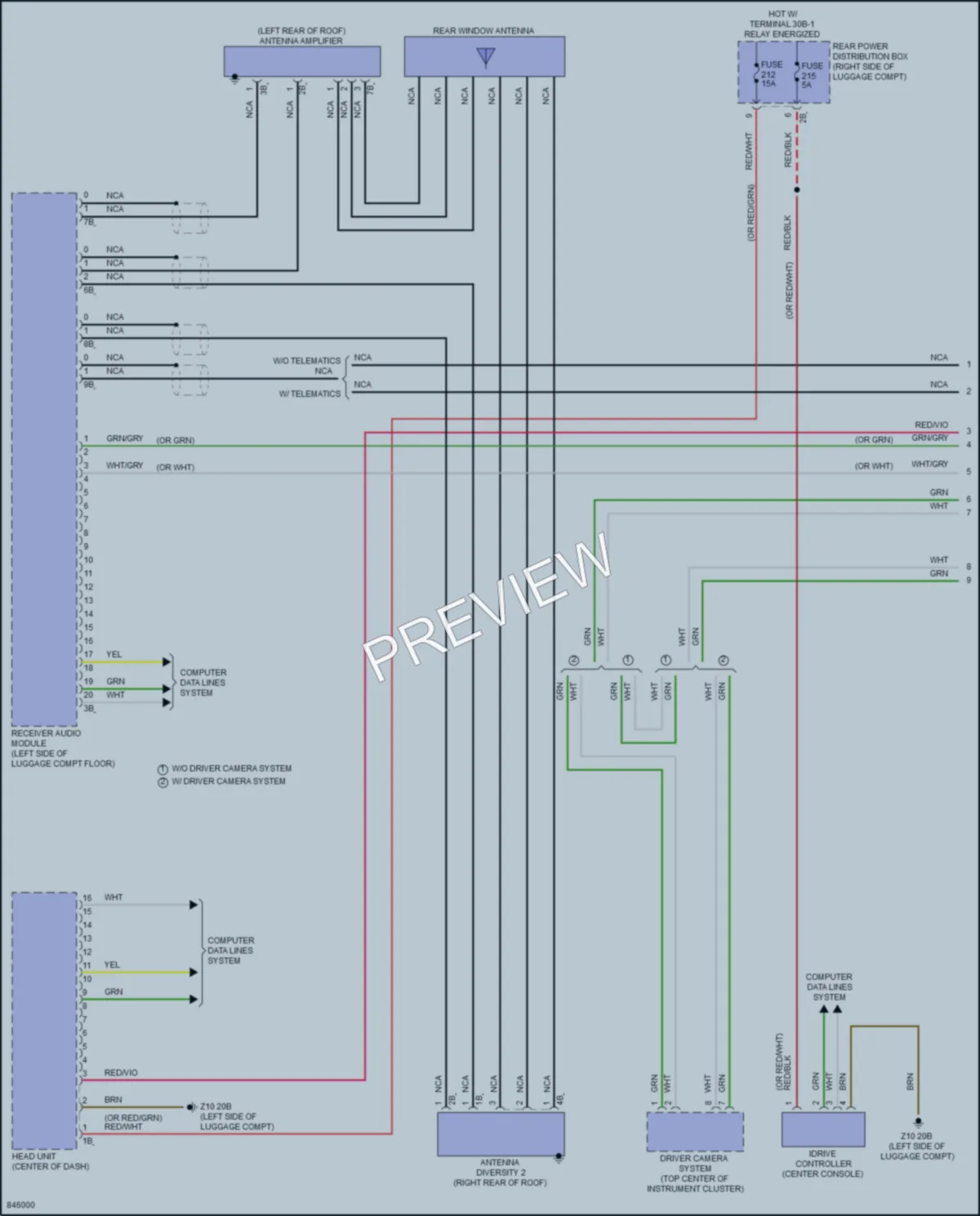 2023 BMW 230i Radio wiring diagram preview