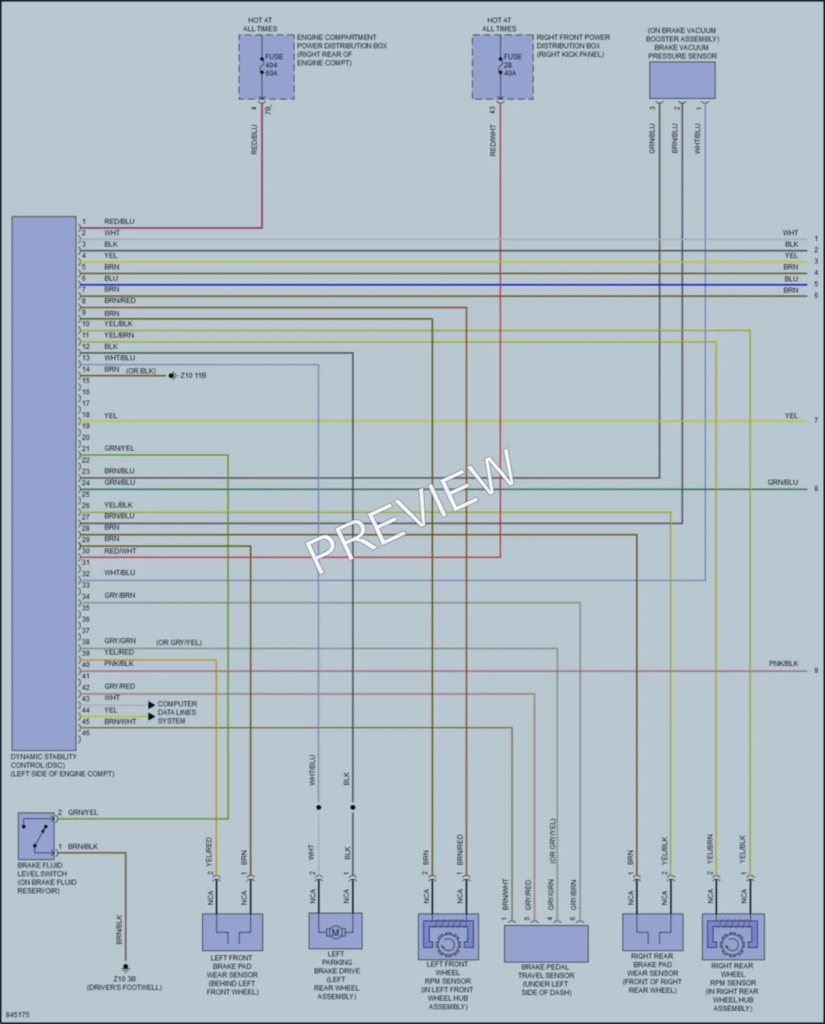 2023 BMW 330e Anti Lock Brakes wiring diagram preview