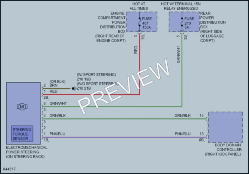 2023 BMW 330e Electronic Power Steering wiring diagram preview