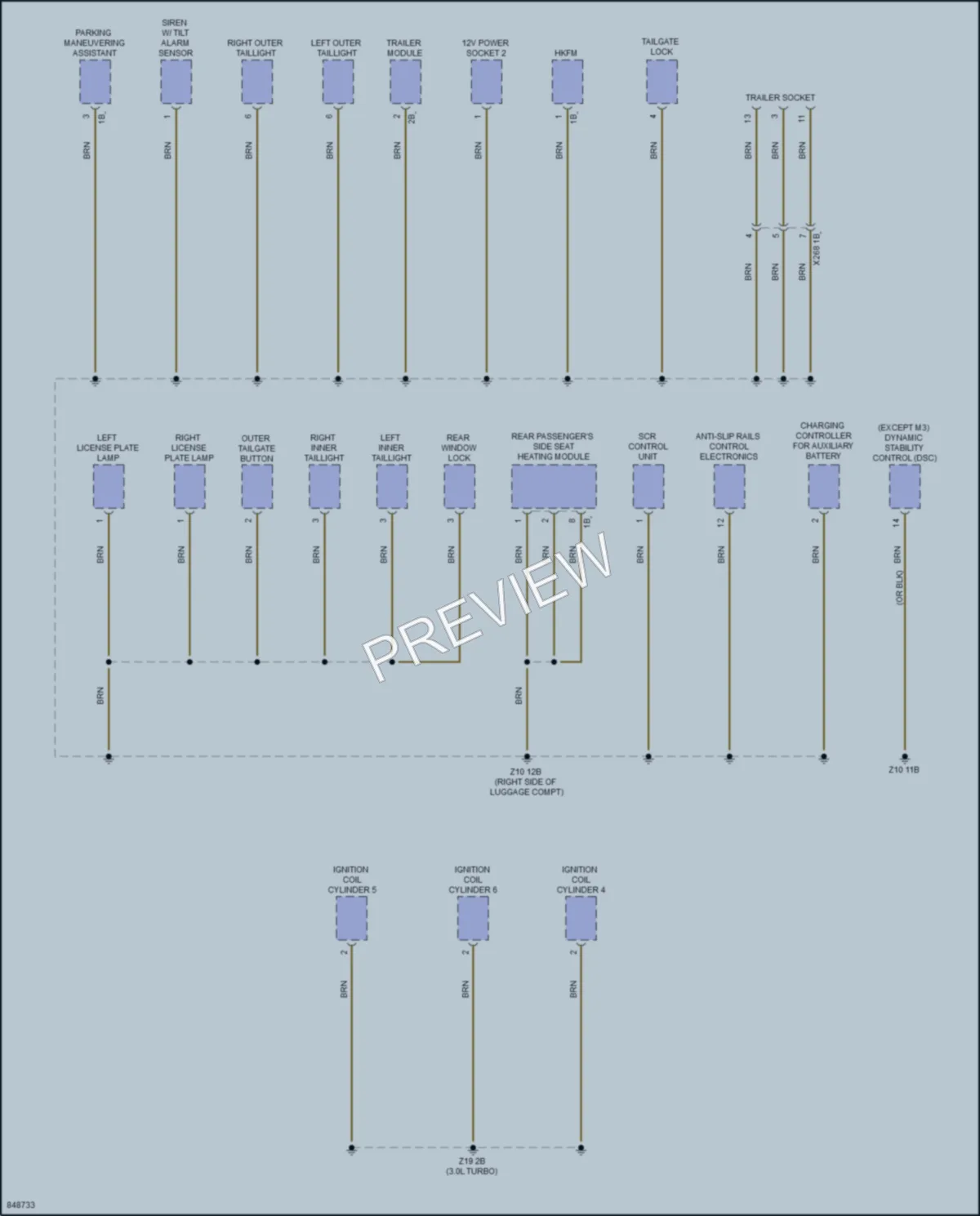 2023 BMW 330e Ground Distribution wiring diagram preview
