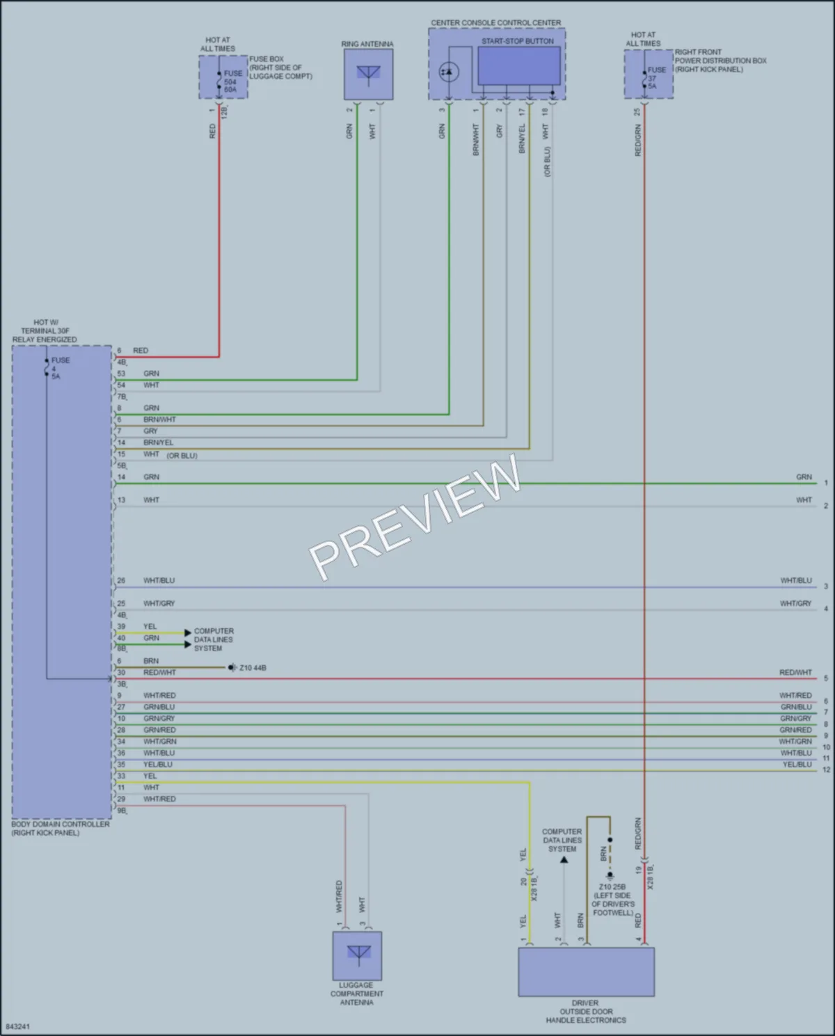 2023 BMW 330i Anti Theft wiring diagram preview