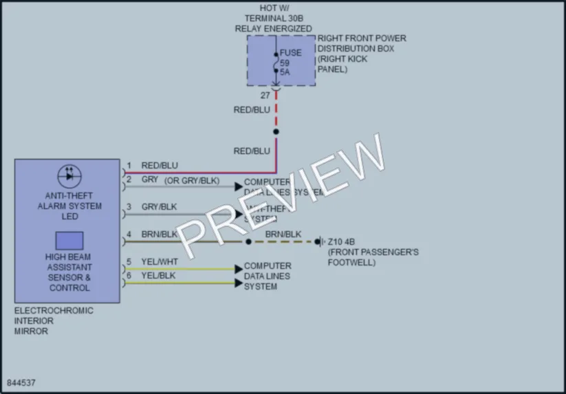 2023 BMW 330i Power Mirrors wiring diagram preview