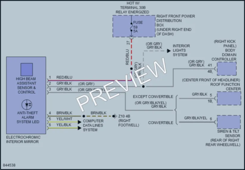 2023 BMW 430i Power Mirrors wiring diagram preview