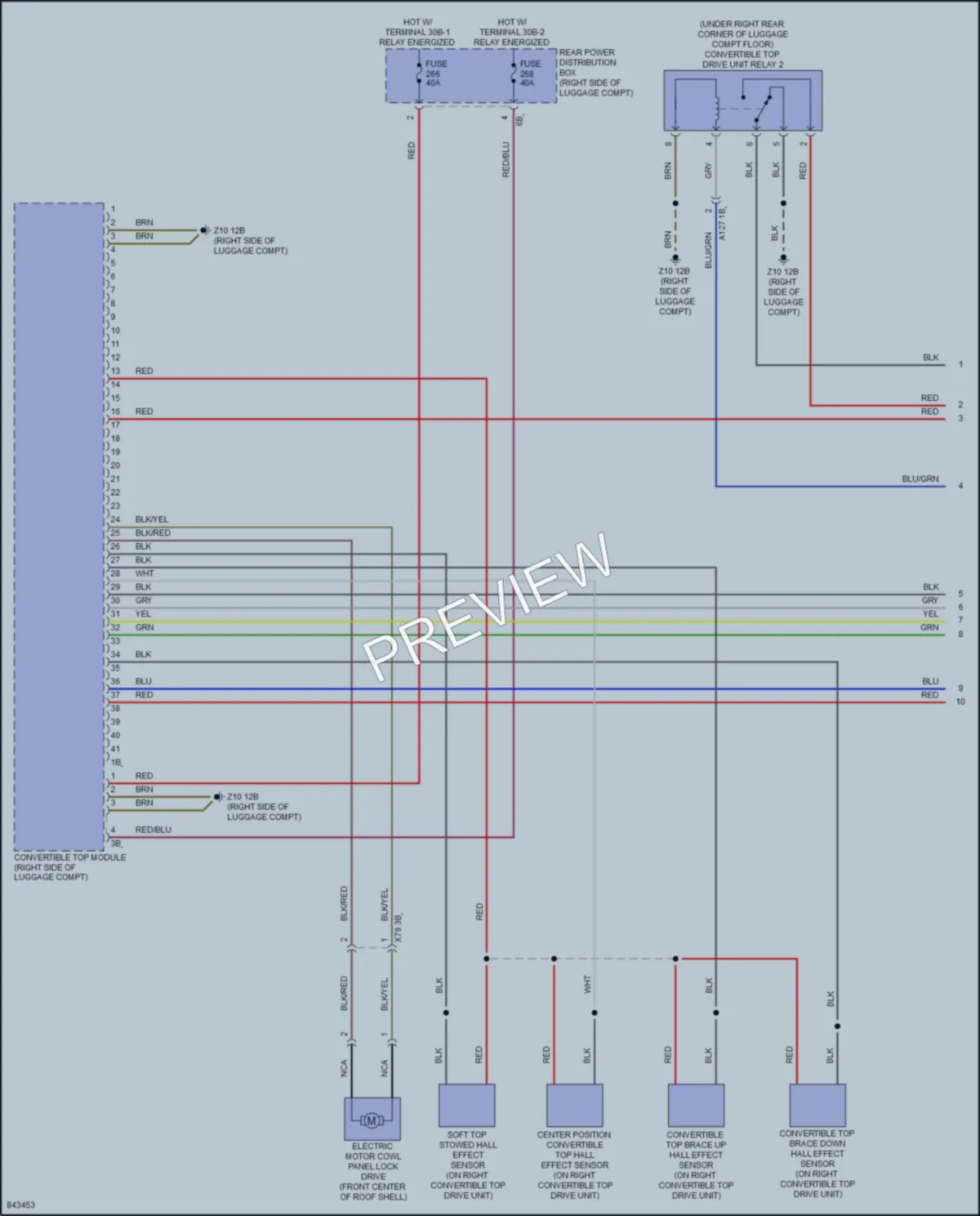 2023 BMW 430i Power Top Sunroof wiring diagram preview