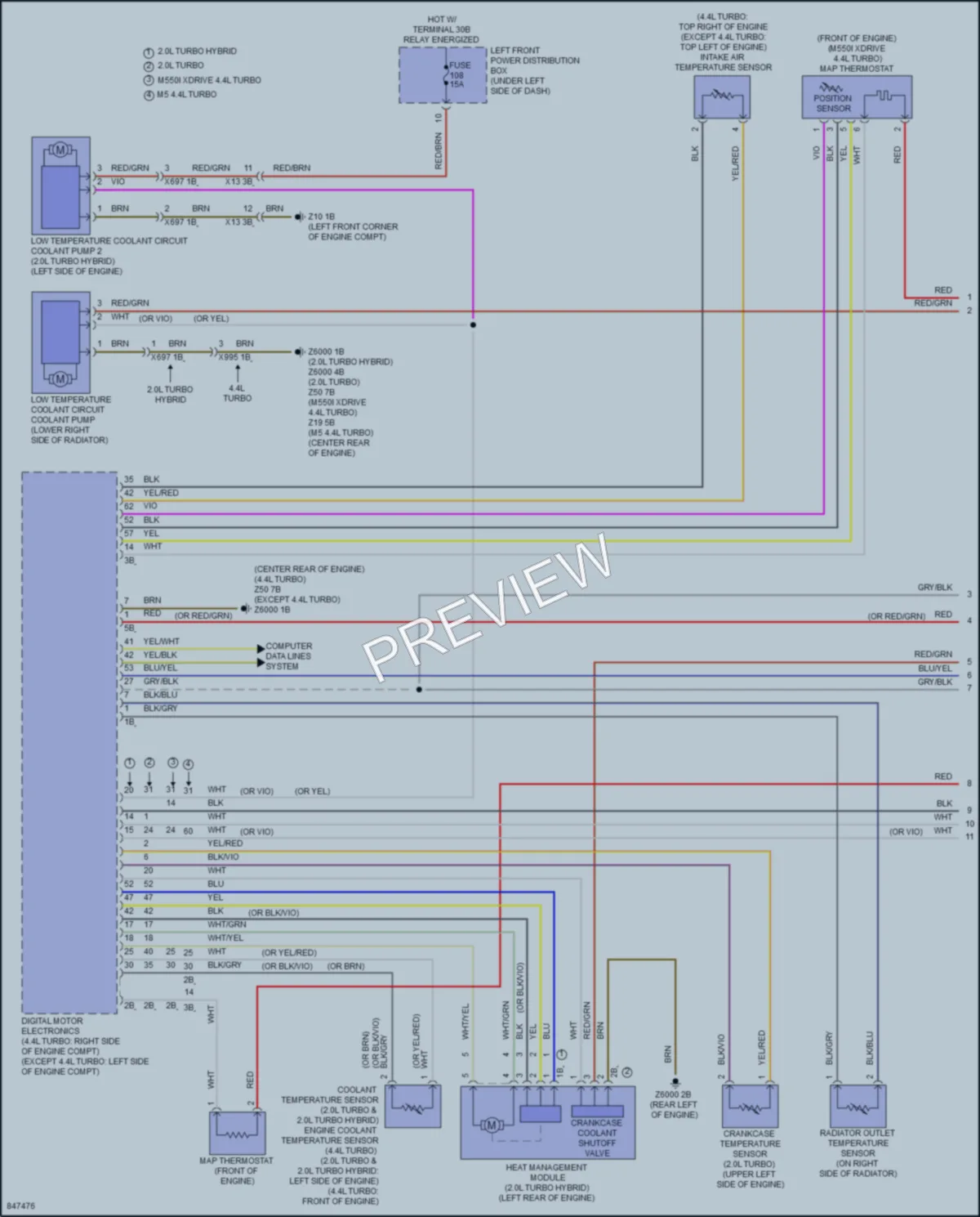 2023 BMW 530i Cooling Fan wiring diagram preview