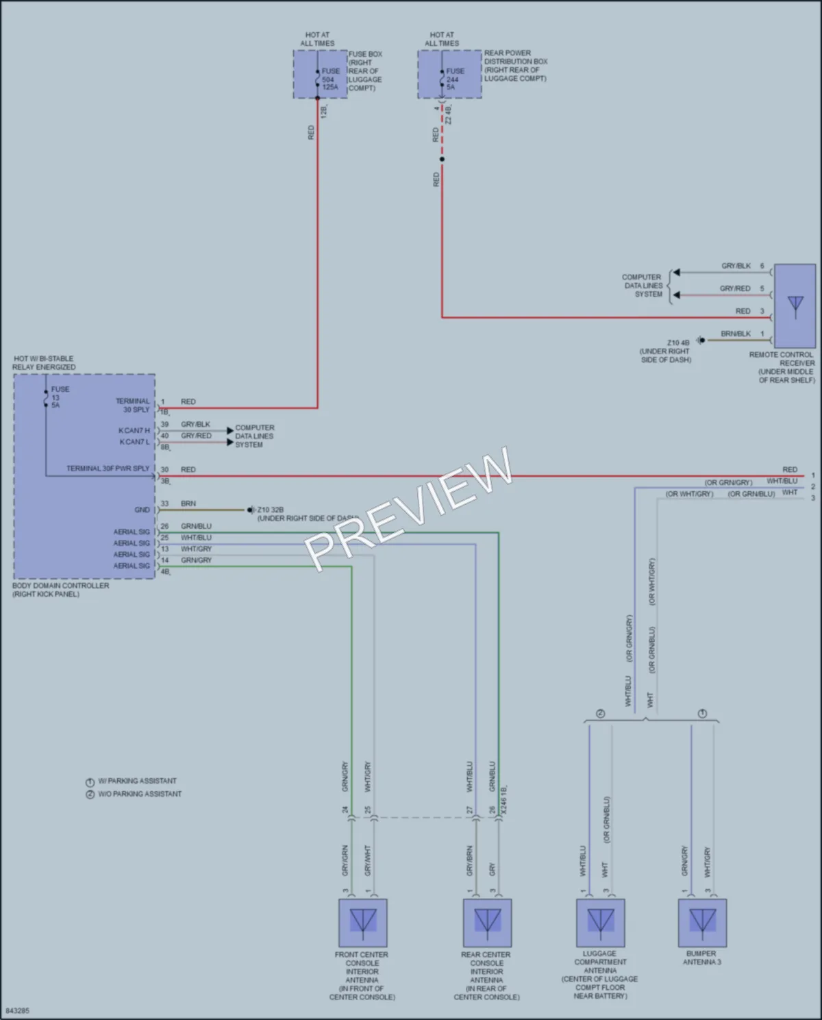 2023 BMW 540i Anti Theft wiring diagram preview