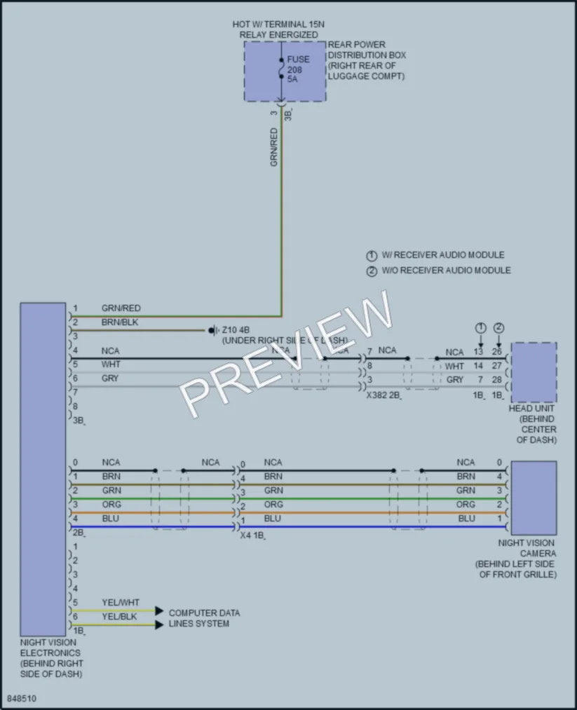 2023 BMW 540i Instrument Cluster wiring diagram preview