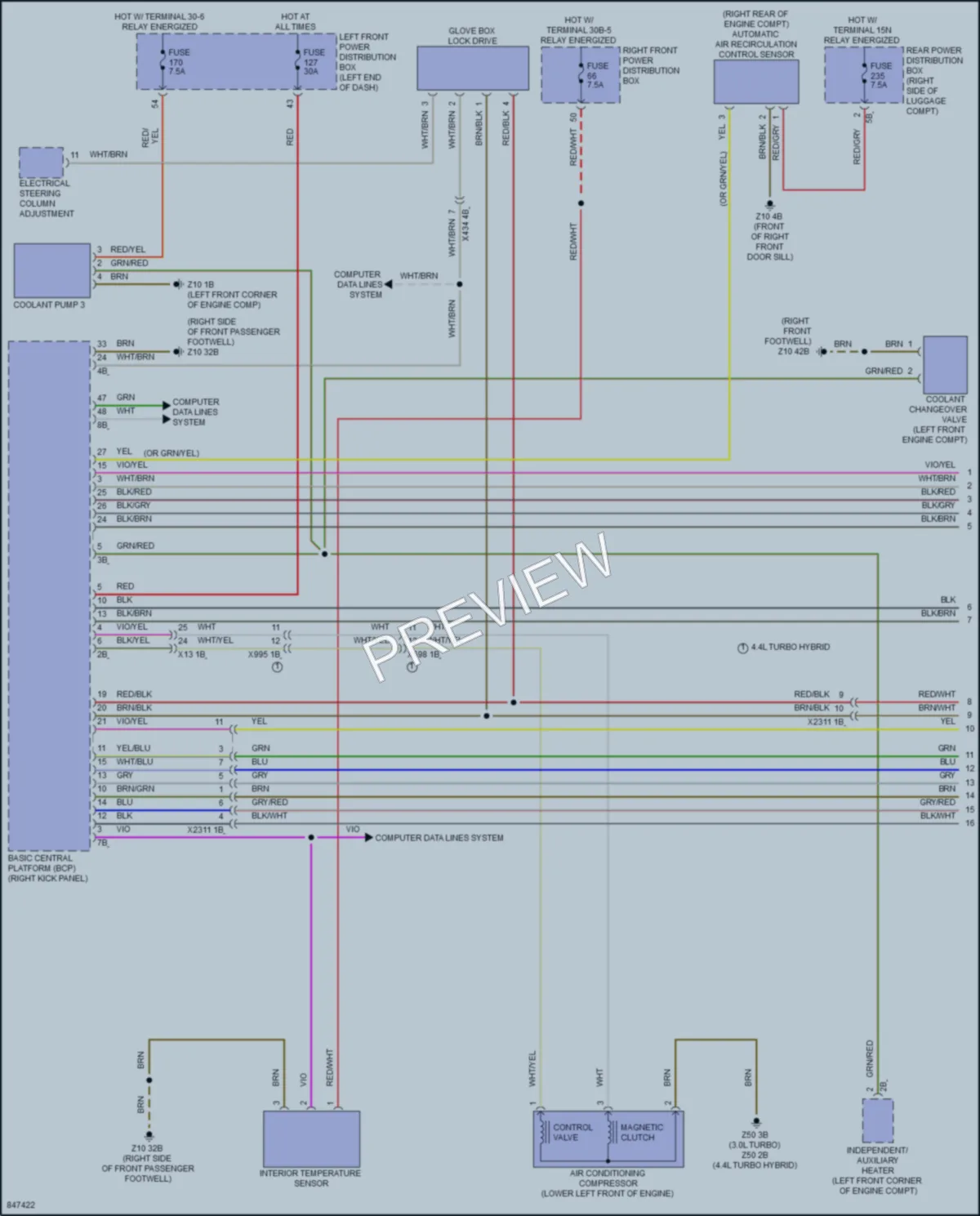 2023 BMW 740i Air Conditioning wiring diagram preview