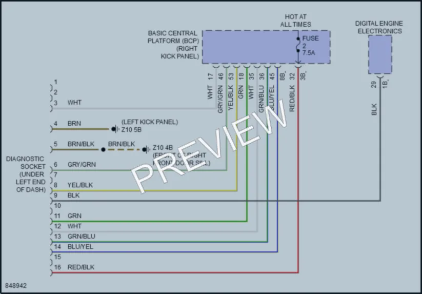 2023 BMW 740i Computer Data Lines wiring diagram preview