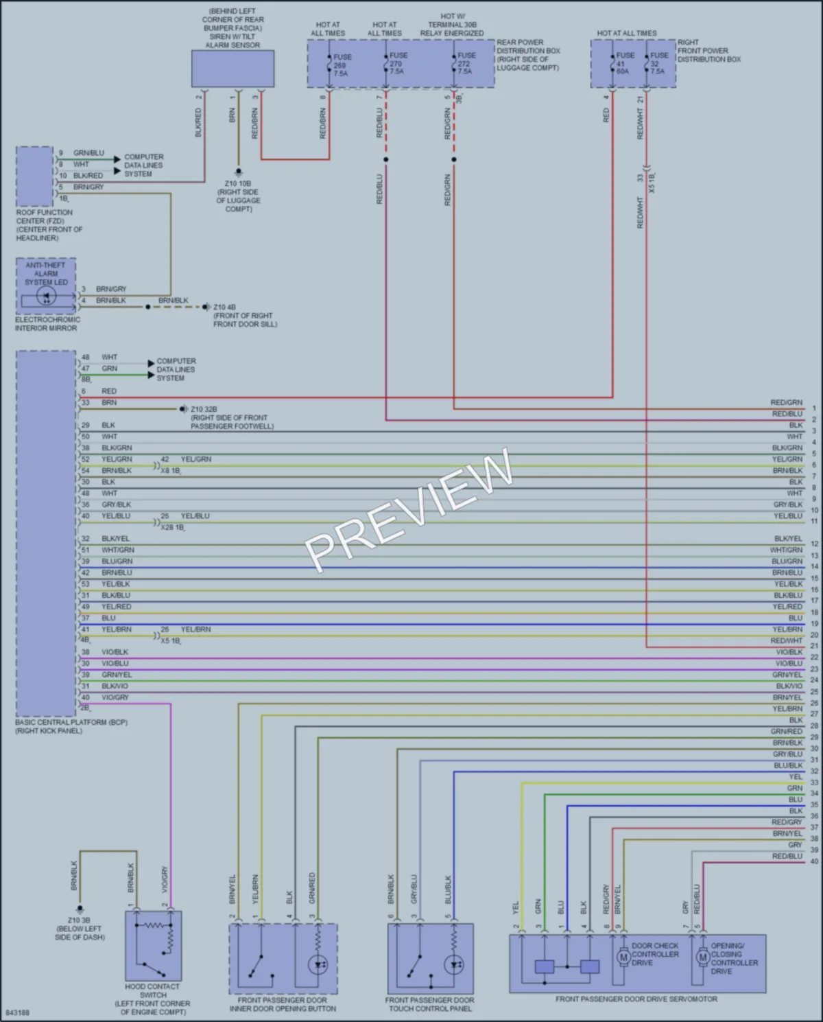 2023 BMW 740i Power Door Locks wiring diagram preview