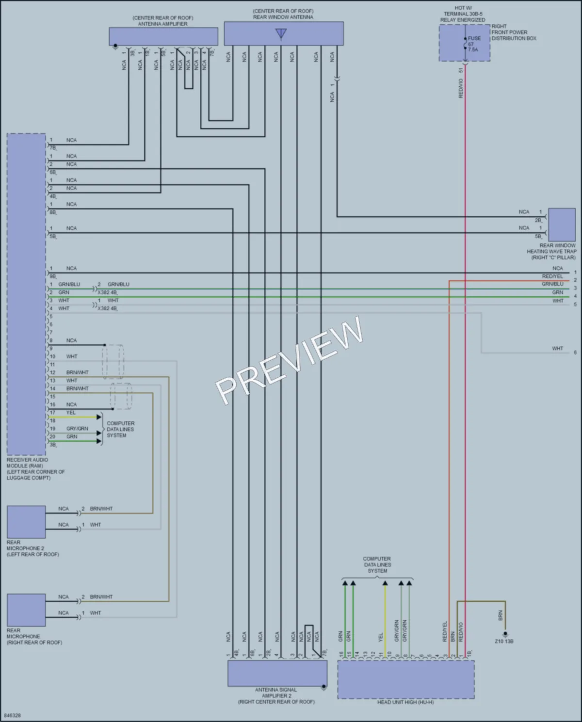 2023 BMW 740i Radio wiring diagram preview