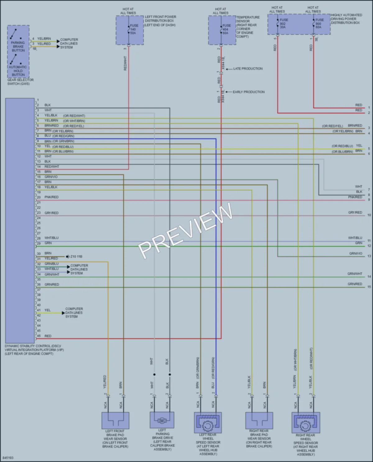 2023 BMW 760i Anti Lock Brakes wiring diagram preview