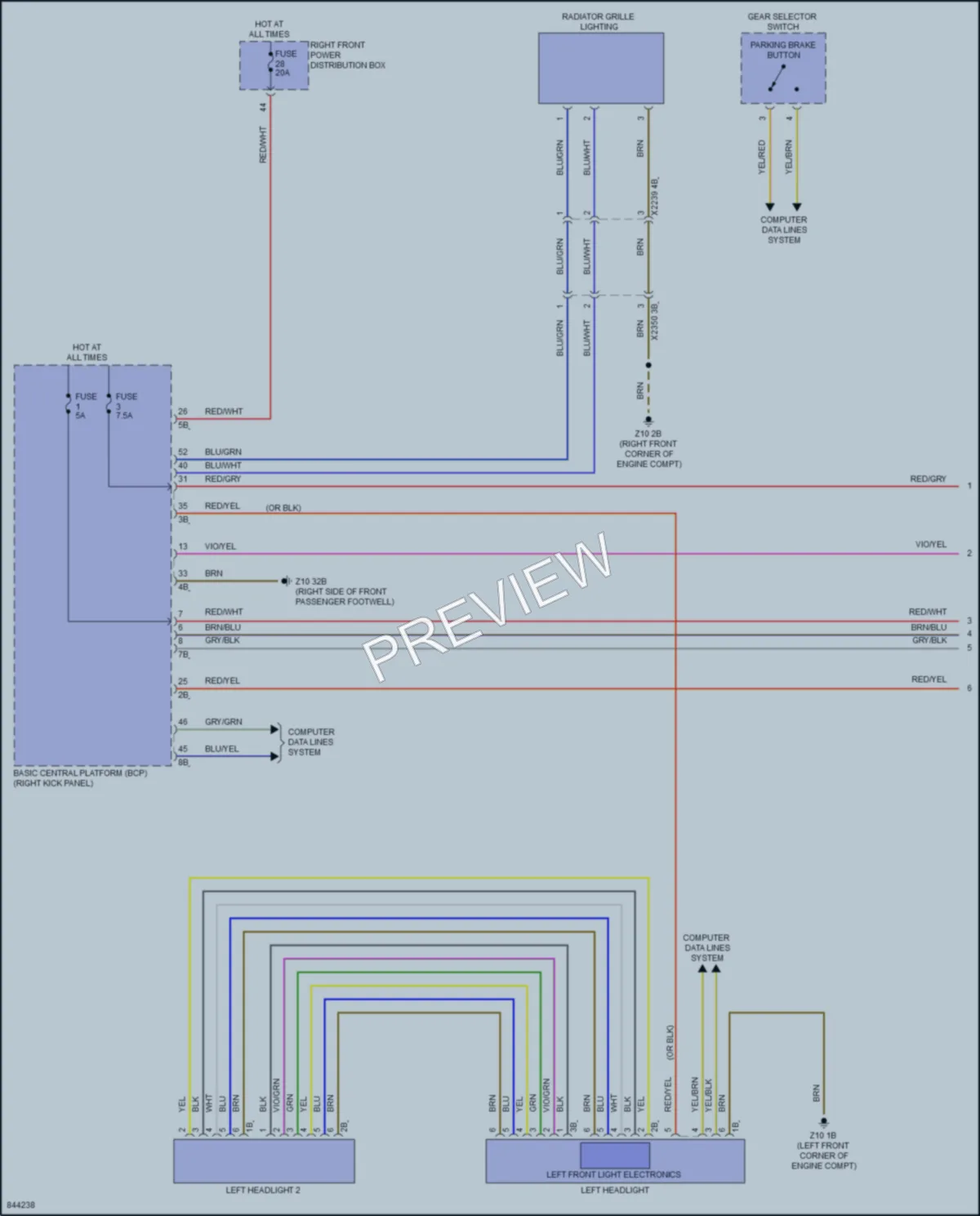 2023 BMW 760i Headlights wiring diagram preview
