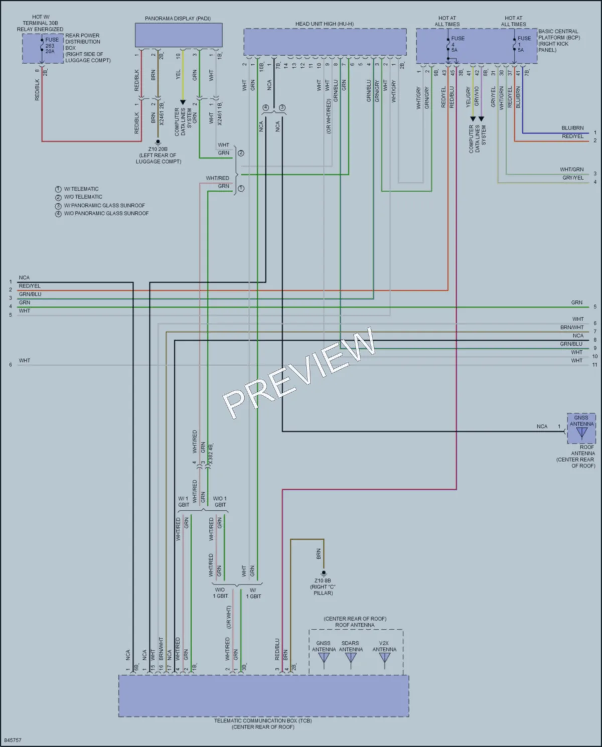 2023 BMW 760i Navigation wiring diagram preview