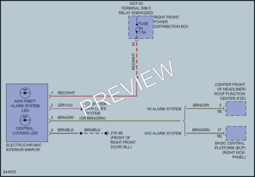 2023 BMW 760i Power Mirrors wiring diagram preview
