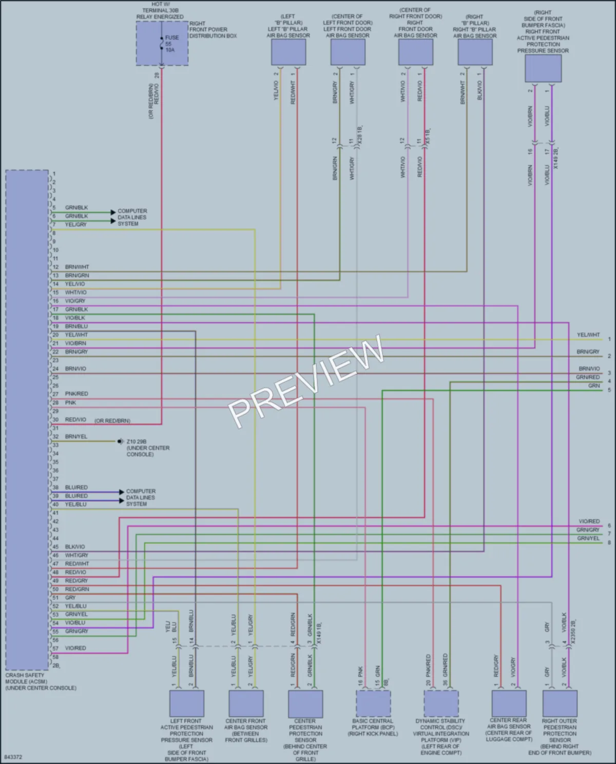 2023 BMW 760i Supplemental Restraints wiring diagram preview