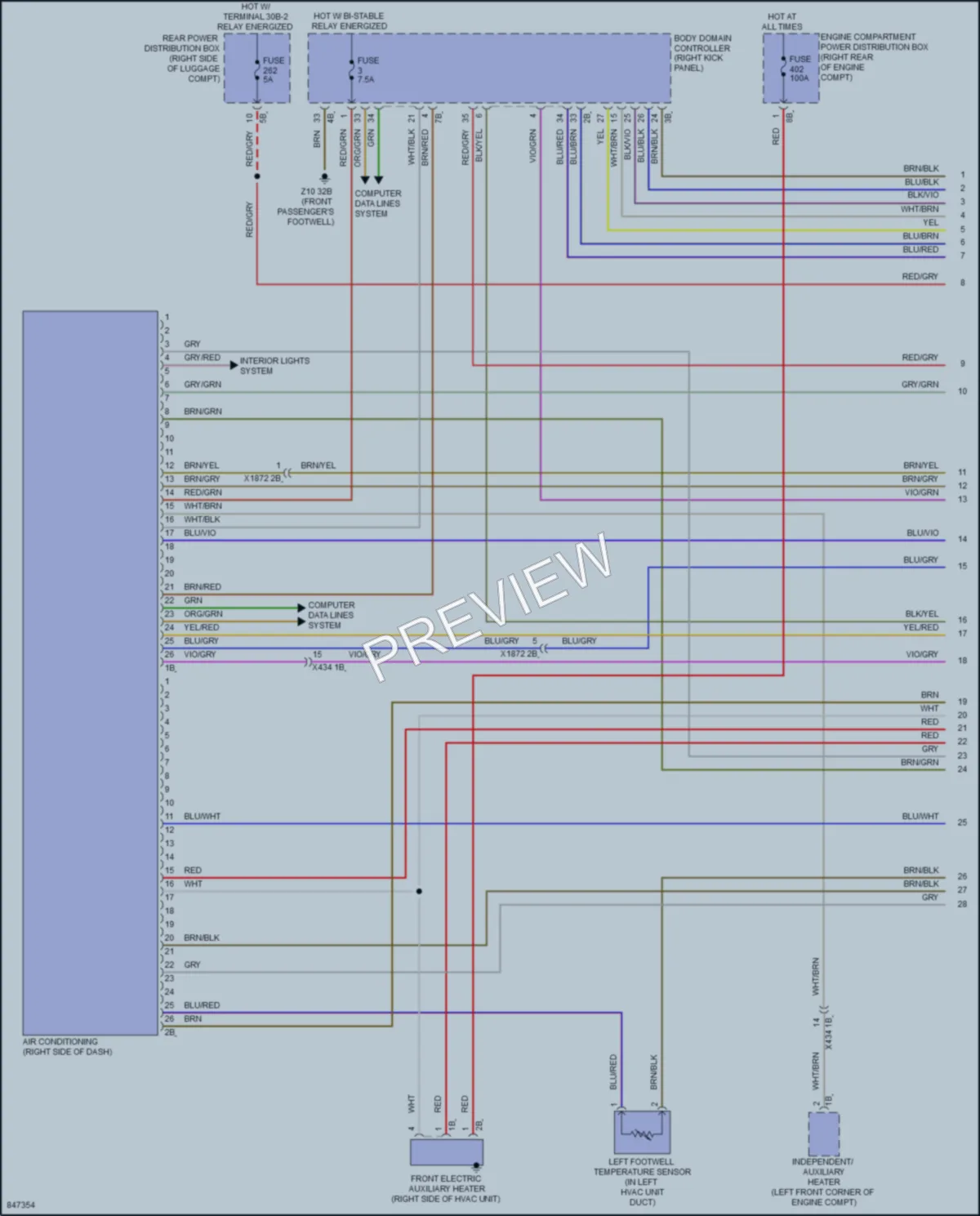 2023 BMW 840i Air Conditioning wiring diagram preview