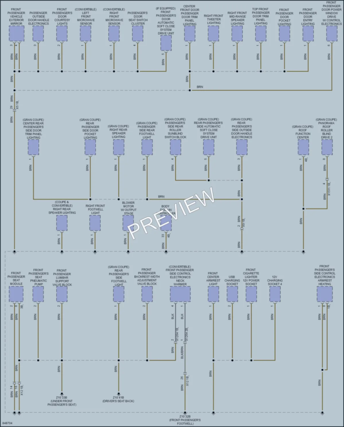 2023 BMW 840i Ground Distribution wiring diagram preview