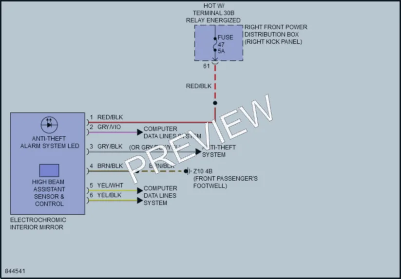 2023 BMW 840i Power Mirrors wiring diagram preview