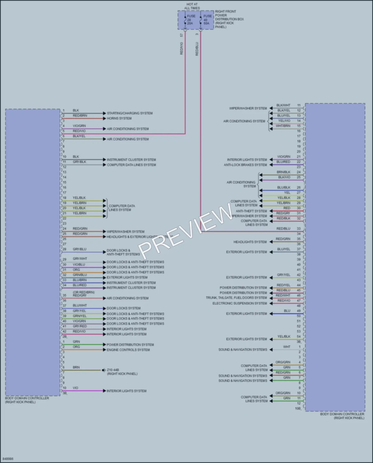 2023 BMW 840iGranCoupe Body Control Modules wiring diagram preview